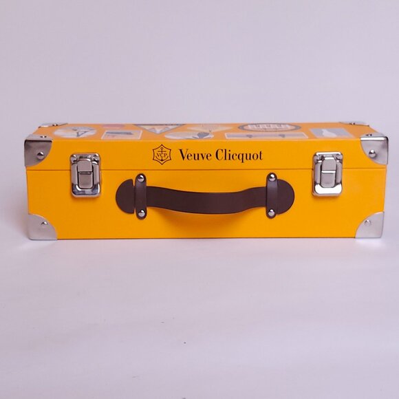 Veuve Clicquot Steamer Trunk Wine Cooler Box EUC Clicquot Cruise PARIS Mont Veuv - Picture 11 of 11